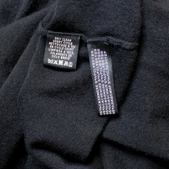 Ralph Lauren Black Label Cashmere Sweater Off the Shoulder Twisted Wide Neck - Picture 8 of 8